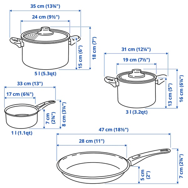 Illustration with measurements for the product: HEMLAGAD.