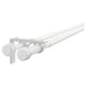 White HUGAD double curtain rod set with brackets, holders, and finials.