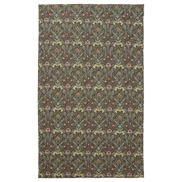 KÄRRDUNÖRT comforter: deep floral print in earth tones, rectangular shape, cotton/lyocell blend, arts & crafts style.