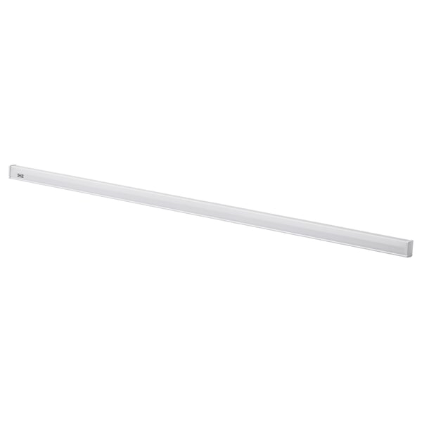 KNOPPSLINGA, a 32-inch led light in white, with a slim rectangular shape and plastic housing.