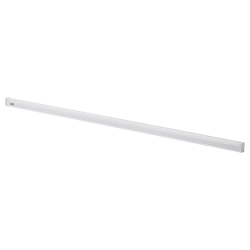 KNOPPSLINGA, a 32-inch led light in white, with a slim rectangular shape and plastic housing.