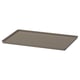 A KUGGIS rectangular storage lid in dark beige, made of recycled pet plastic.