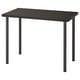 A black rectangular LINNMON table with metal legs. Modern, minimalist design, perfect for various spaces.