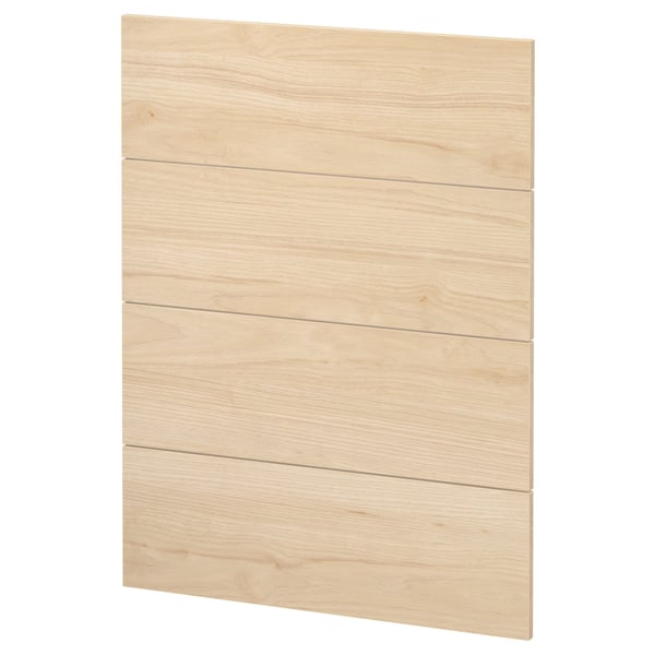 A wooden panel from the METOD kitchen system in light ash wood.