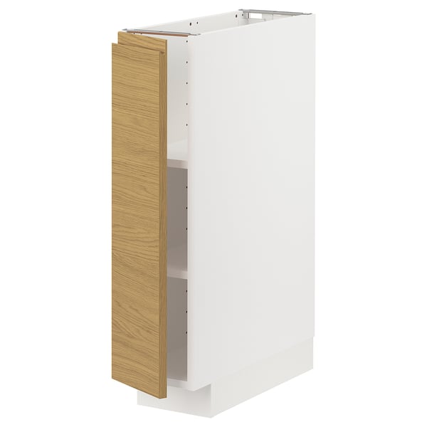 METOD kitchen cabinet. White & light wood. Modern minimalist design.