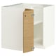 METOD Corner base cabinet with shelf, white/Voxtorp oak effect, 88x88x80 cm