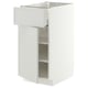 METOD / MAXIMERA Base cabinet with drawer/door, white/Aspudden light grey, 40x60x80 cm