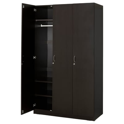 Blacks wardrobe: NODELAND. Sturdy, with adjustable shelves, locks. Melamine finish. Four-door design.