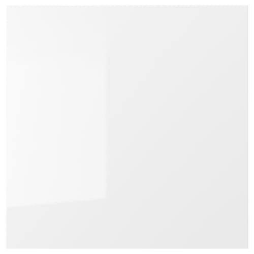 RINGHULT white glossy kitchen cabinet door, sleek, modern, durable, easy clean.