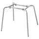 A SEFAST metal chair frame, chrome, with sturdy steel legs and crossbars for stability.