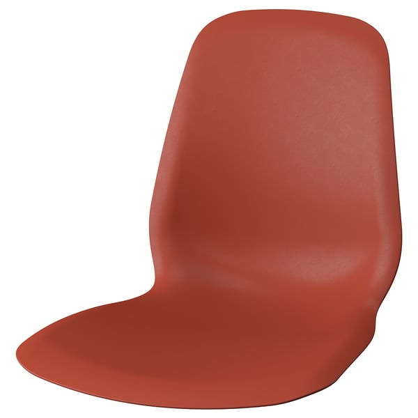 Red plastic chair with curved back and seat, minimalist design, part of SKÅLSTA series.
