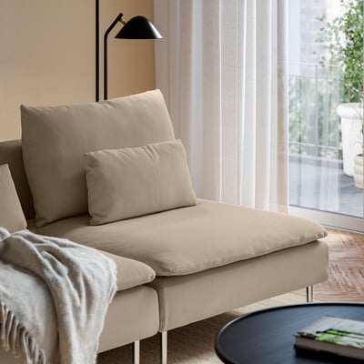 SÖDERHAMN 3-seat sofa, with open end/Kelinge beige