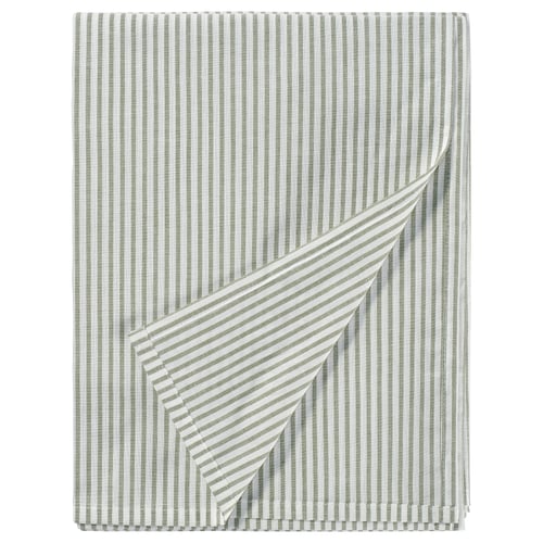SOLFIBBLA grey striped bed linen, rectangular, 100% recycled cotton.