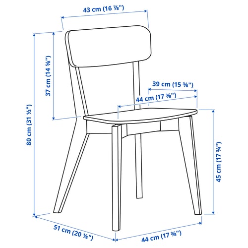 TONSTAD / LISABO Table and 4 chairs, off-white/ash, 140/196x85 cm