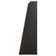 VARBY: black, 3-tier, triangular shelf with round holes for wall mounting.