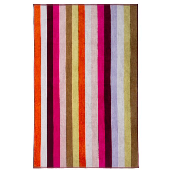 VITHÖJDEN Beach towel, red/multicolour, 90x150 cm