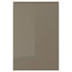 VOXTORP dark grey-brown high-gloss kitchen cabinet door, modern, rectangular.