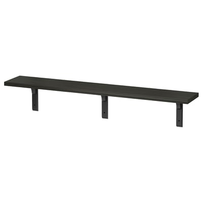 BERGSHULT / RAMSHULT رف حائط, بني-أسود, 120x20 سم
