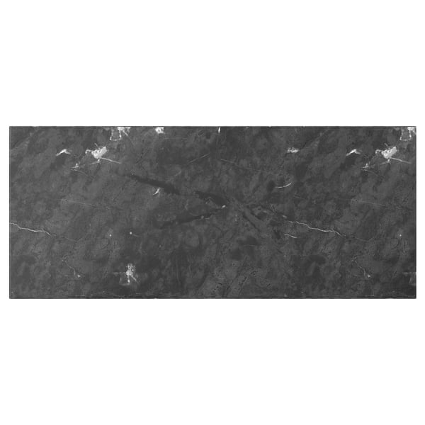 BERGSVIKEN واجهة دُرج, أسود شكل المرمر, 60x26 سم