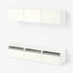 BESTÅ طاولة تلفزيون, أبيض/Selsviken أبيض/لامع, ‎180x42x185 سم‏