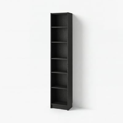 BILLY مكتبة, أسود شكل السنديان, ‎40x28x202 سم‏