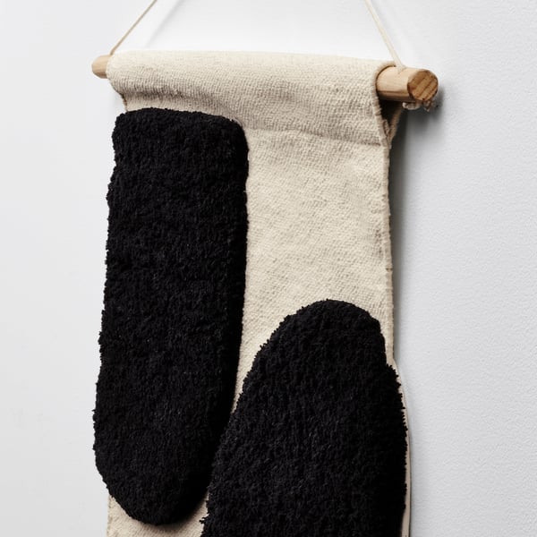 BLANDSKOG تعليقة حائط, بيج/أسود, 70x70 سم