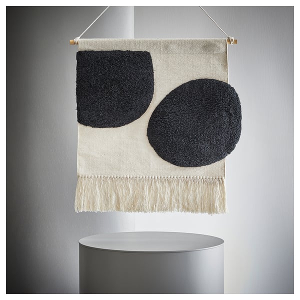 BLANDSKOG تعليقة حائط, بيج/أسود, 70x70 سم