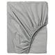DVALA شرشف بمطاط, رمادي فاتح, ‎180x200 سم‏