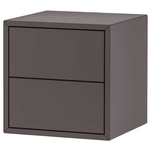 EKET خزانة مع دُرجين, رمادي غامق, 35x35x35 سم