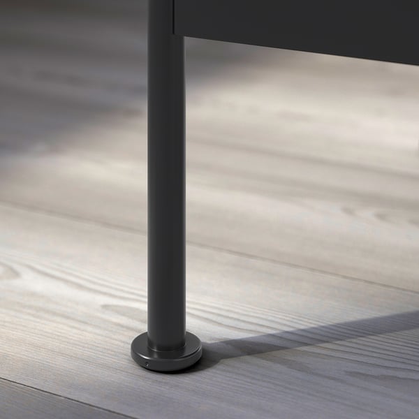 GRÅFJÄLLET طاولة سرير جانبية, فحمي, 45x36x59 سم