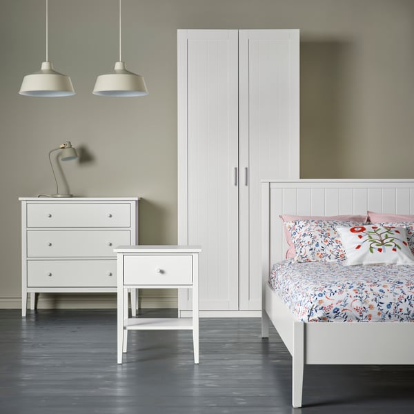 GULLABERG خزانة بـ 3 أدراج, أبيض, ‎99x48x100 سم‏