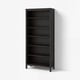 HEMNES مكتبة, أسود-بني, 90x197 سم