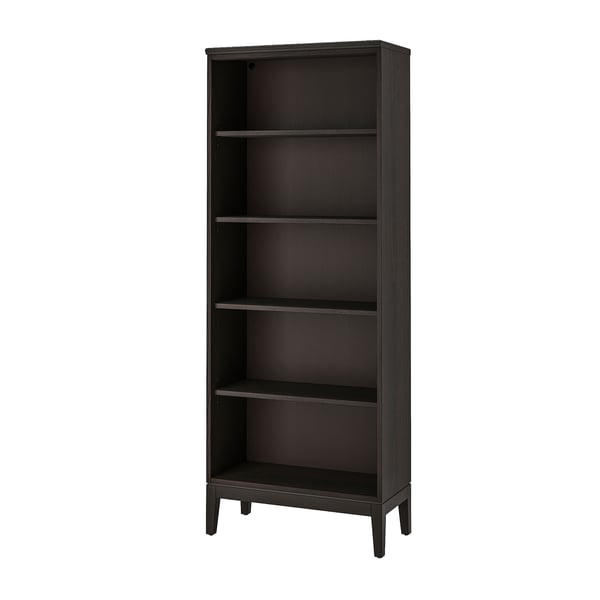 IDANÄS مكتبة, بني غامق مصبوغ, 81x39x211 سم