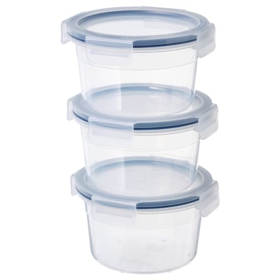 IKEA 365+ حافظة طعام بغطاء, دائري/بلاستيك, 750 مل