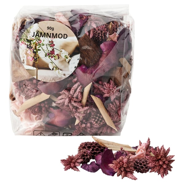 JÄMNMOD ورد مجفف معطر, بسلة الزهور/بنفسجي, 90 غم