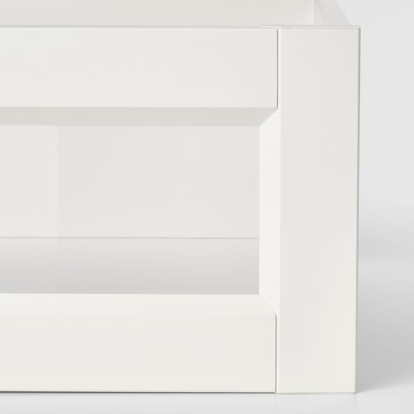 KOMPLEMENT درج بواجهة زجاجية مؤطرة, أبيض, 100x58 سم