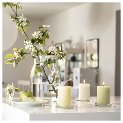 LÖVSKOGSLUND قالب شمع معطر, تفاح ألوان منوعة, 30 س
