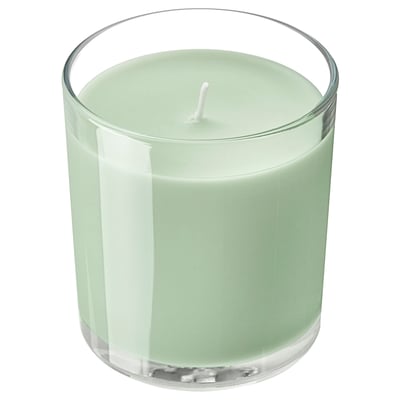 LOTSFÅGEL شمعة معطرة في كأس, تفاح أخضر فاتح, 40 س