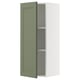 METOD خزانة حائط مع أرفف, أبيض/Axstad رمادي-أخضر, 40x100 سم