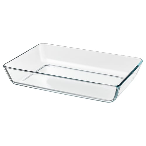 MIXTUR صحن فرن/تقديم, زجاج شفاف, 35x25 سم