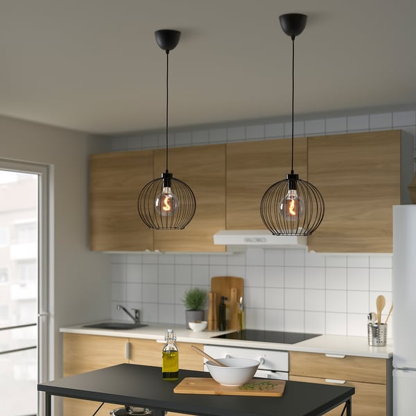 MOLNART لمبة LED E27 140 lumen, كروي زجاج رمادي شفاف, 125 مم