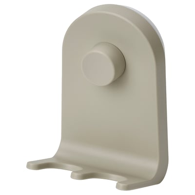 ÖBONÄS خطاف ثلاثي مع لاصق مطاطي, رمادي-بيج, ‎7x11 سم‏