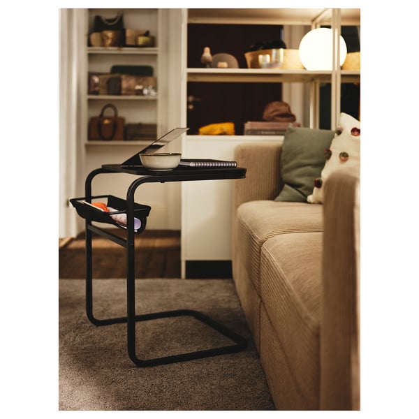 OLSERÖD طاولة جانبية, فحمي/رمادي غامق, ‎53x50 سم‏