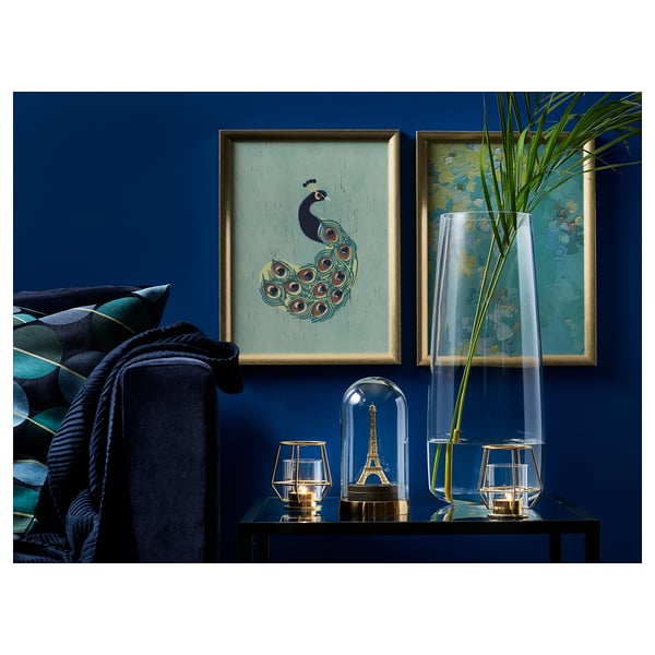 PÄRLBAND حامل شمعة صغيرة, لون ذهبي, 10 سم