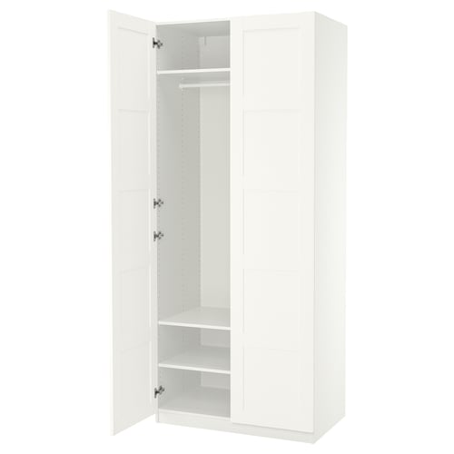 PAX / BERGSBO دولاب ملابس, أبيض/أبيض, 100x60x236 سم