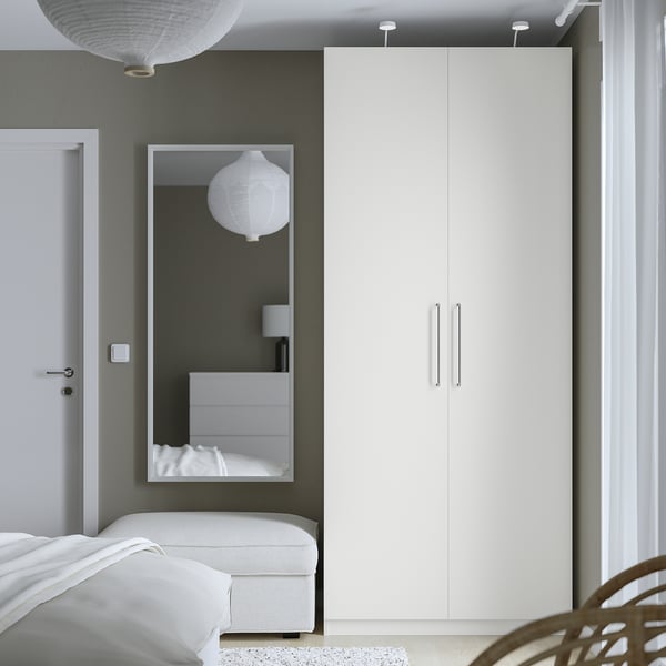 PAX / FORSAND دولاب ملابس, أبيض/أبيض, 100x60x236 سم