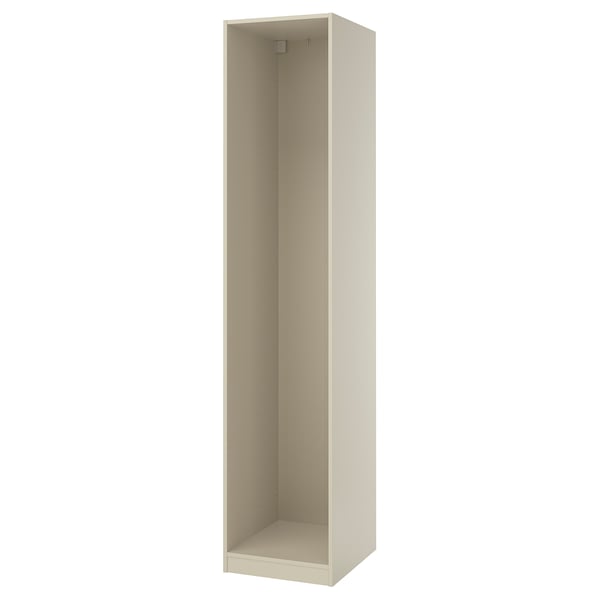 PAX هيكل دولاب ملابس, رمادي-بيج, 50x58x236 سم