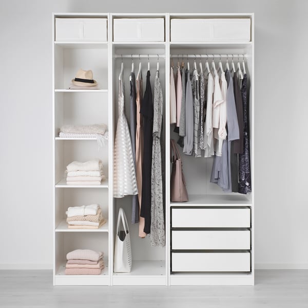 PAX دولاب ملابس, أبيض, 175x58x236 سم