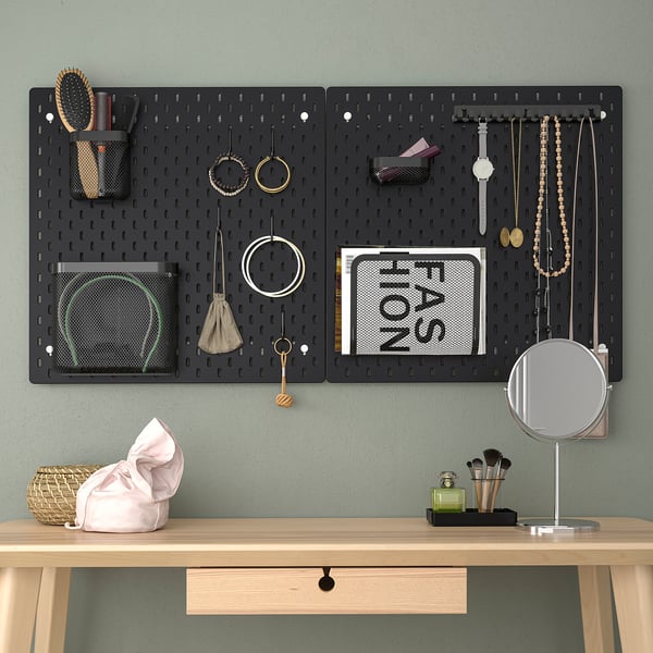 SKÅDIS لوح تعليق, أسود, 56x56 سم