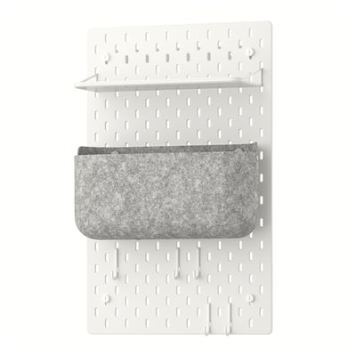 SKÅDIS تشكيلة لوح تعليق, أبيض, 36x56 سم